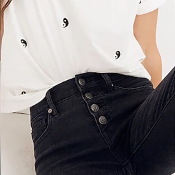 Old Navy Rockstar Skinny Jeans Ripped Knee Black Wash - Picture 1 of 9